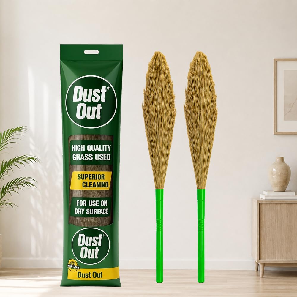 Dustout Natural Grass Broom